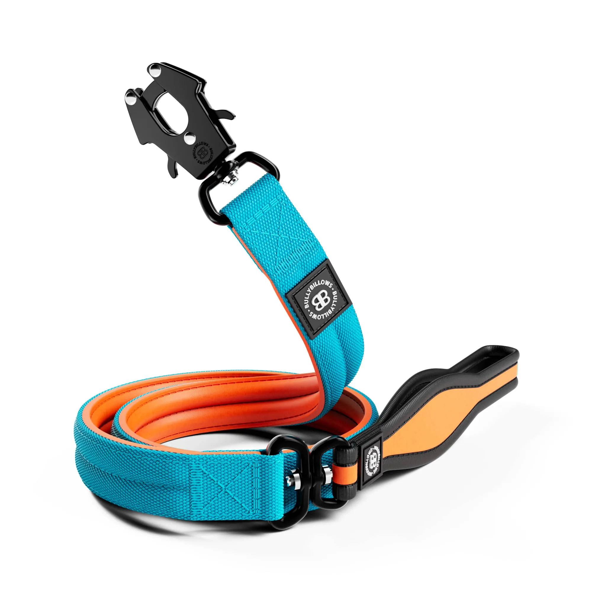 1.2m Mini Combat Lead | Secure Clasp - Light Blue x Orange