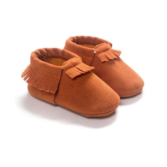 13 COLORS PU Suede Leather Newborn Baby Boy Girl Baby Moccasins Moccs Shoes Bebe Fringe Soft Soled Non-slip Footwear Crib Shoes