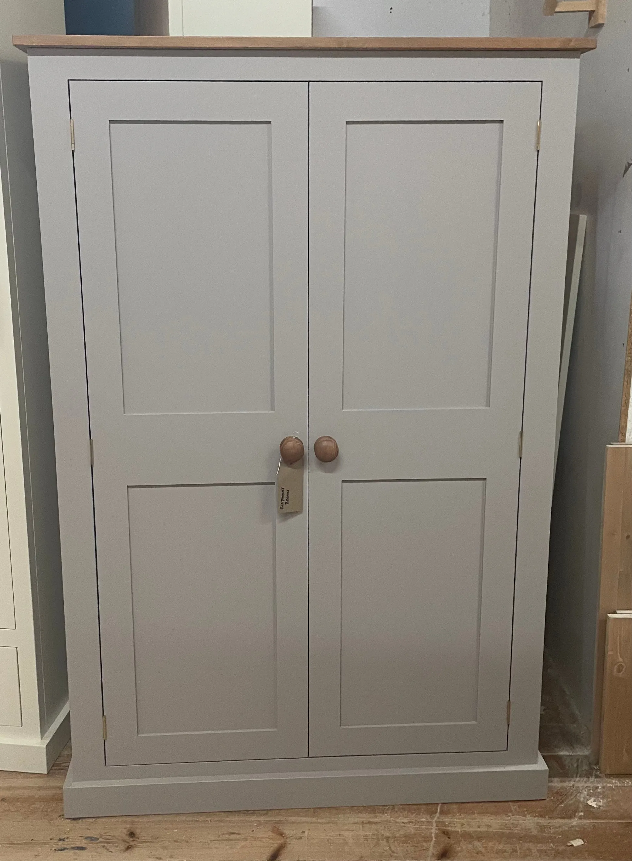 **150 cm Medium Height 2 door Hallway, Utility, Cloak Room Storage Cupboard with Hooks and Shelves (35 cm deep) SIZE VARIATIONS