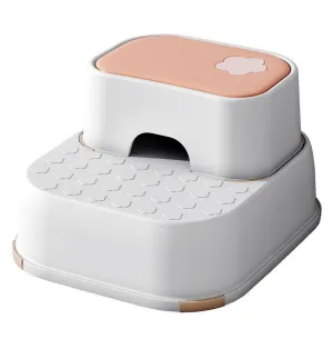 2-in-1 Practical Non-Slip Step Stool for Kids-White