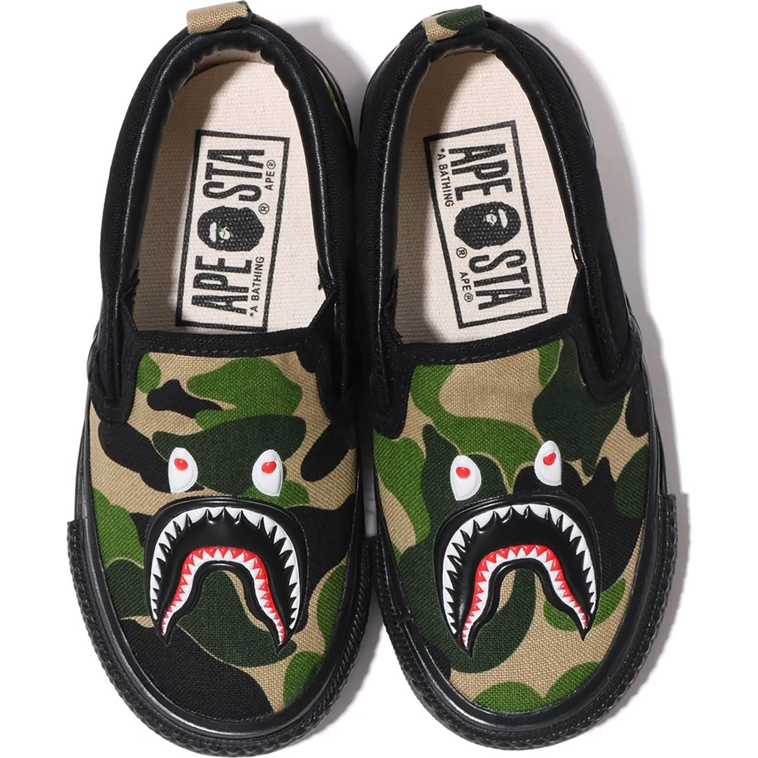 ABC CAMO SHARK PATCH SLIP ON KIDS