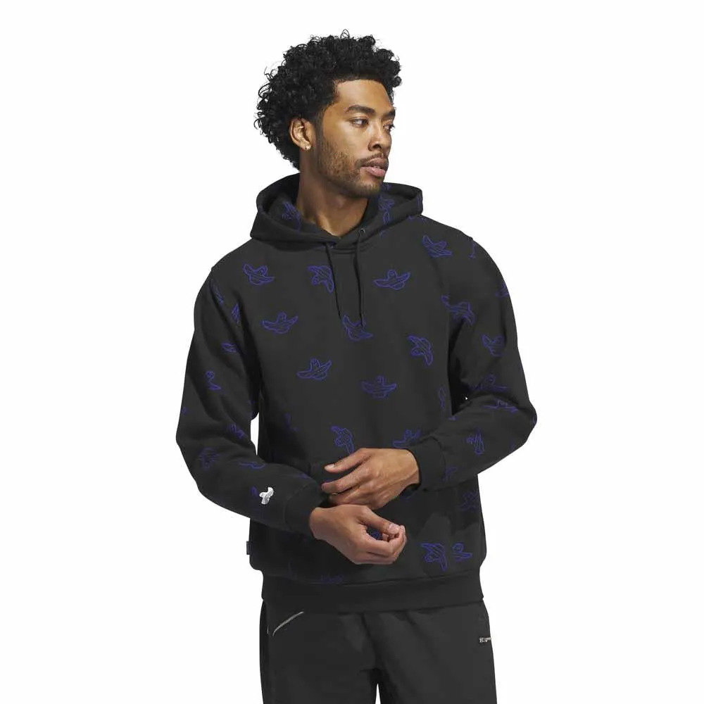 Adidas Skateboarding Shmoo Foil All Over Print Hooded Sweatshirt Black Royal