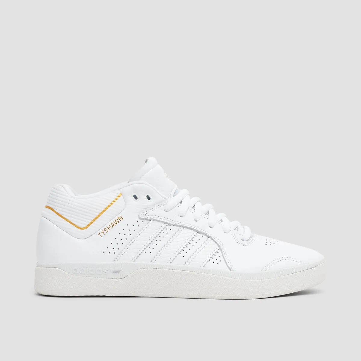 adidas Tyshawn Shoes - Footwear White/Footwear White/Gold Metallic