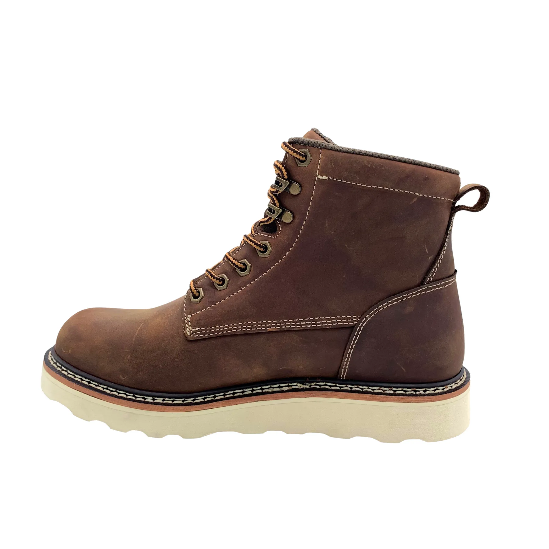 AdTec Men Brown Meadow 6" Round Toe Work Boot