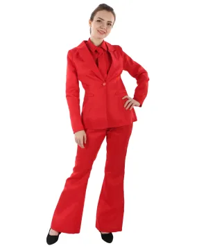 Adult Women's Deluxe Party Devil Suit Costume | Red Cosplay Costume