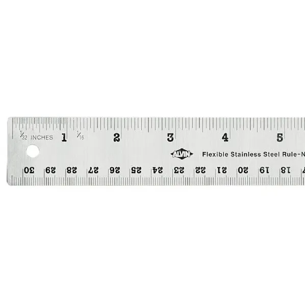 Alvin Stainless Steel Corkback Ruler