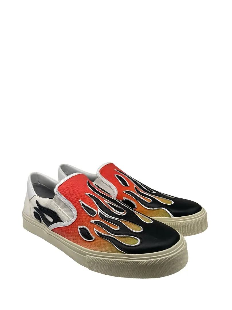 Amiri Flame Print Slip On Sneakers. Size: 44