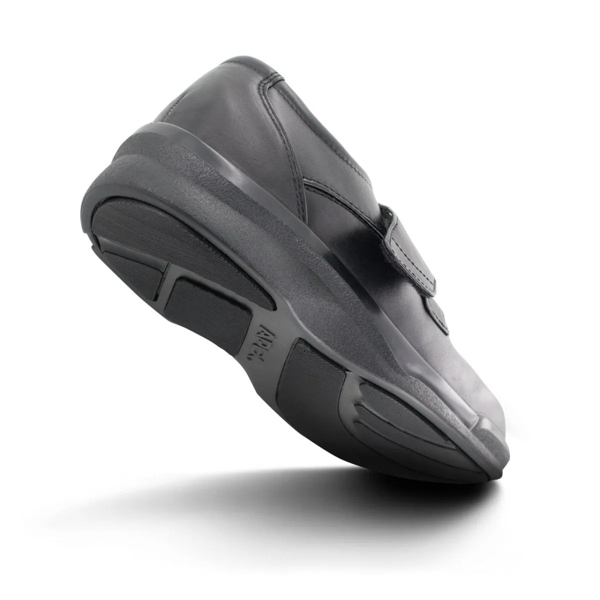 Apex B3000m Ambulator Biomechanical Men's Single Strap Casual Shoe In Black Velcro