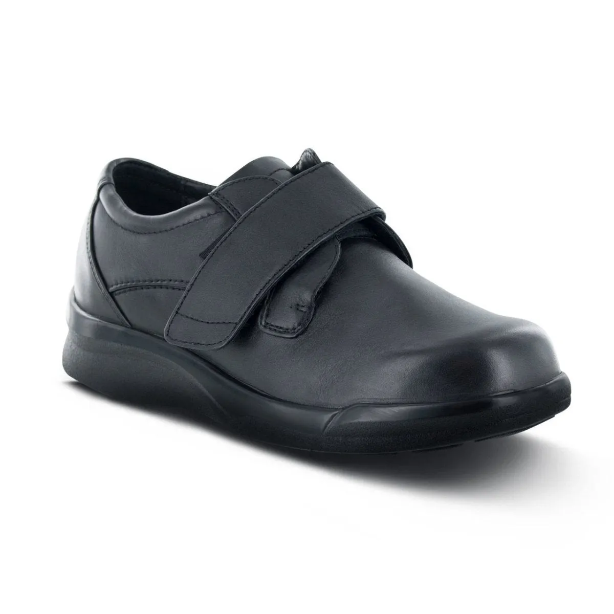 Apex B3000m Ambulator Biomechanical Men's Single Strap Casual Shoe In Black Velcro