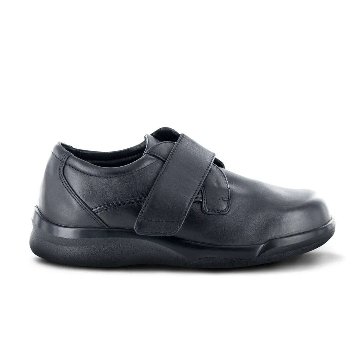 Apex B3000m Ambulator Biomechanical Men's Single Strap Casual Shoe In Black Velcro