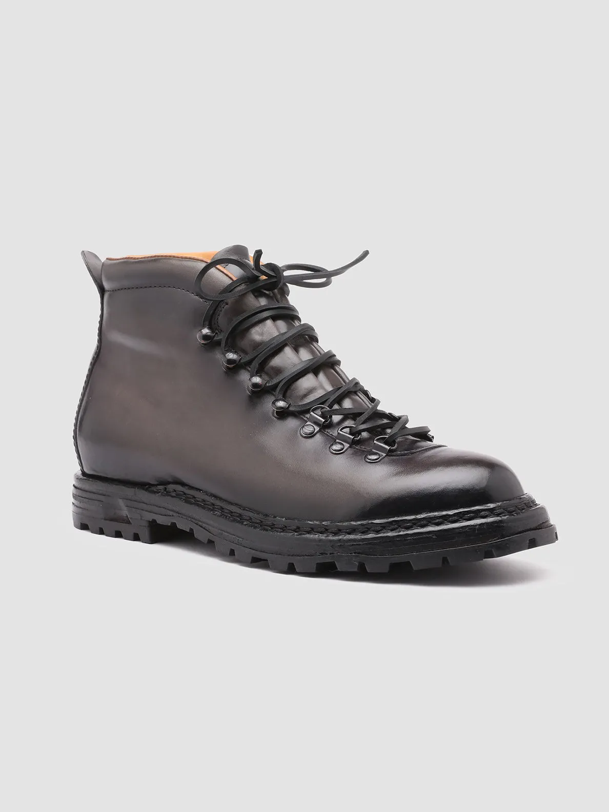 ARTIK 001 - Gray Leather Hiking Ankle Boots