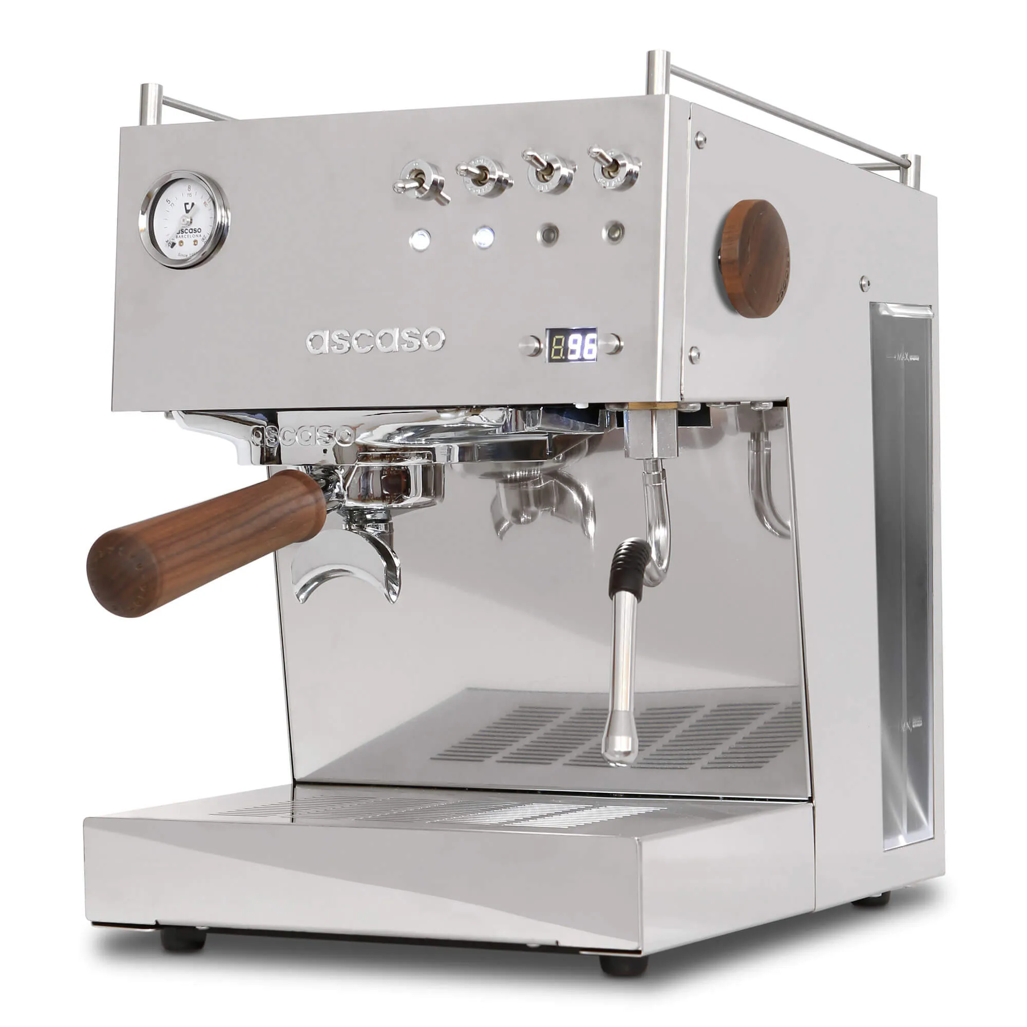 Ascaso Steel UNO Programmable Espresso Machine w/PID Controller, Single Thermoblock, 120V (Inox)