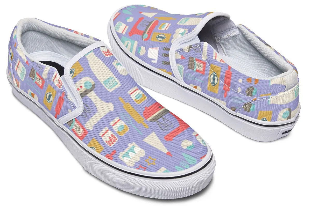 Baking Pattern Slip-On Shoes