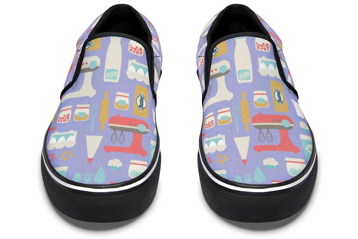 Baking Pattern Slip-On Shoes