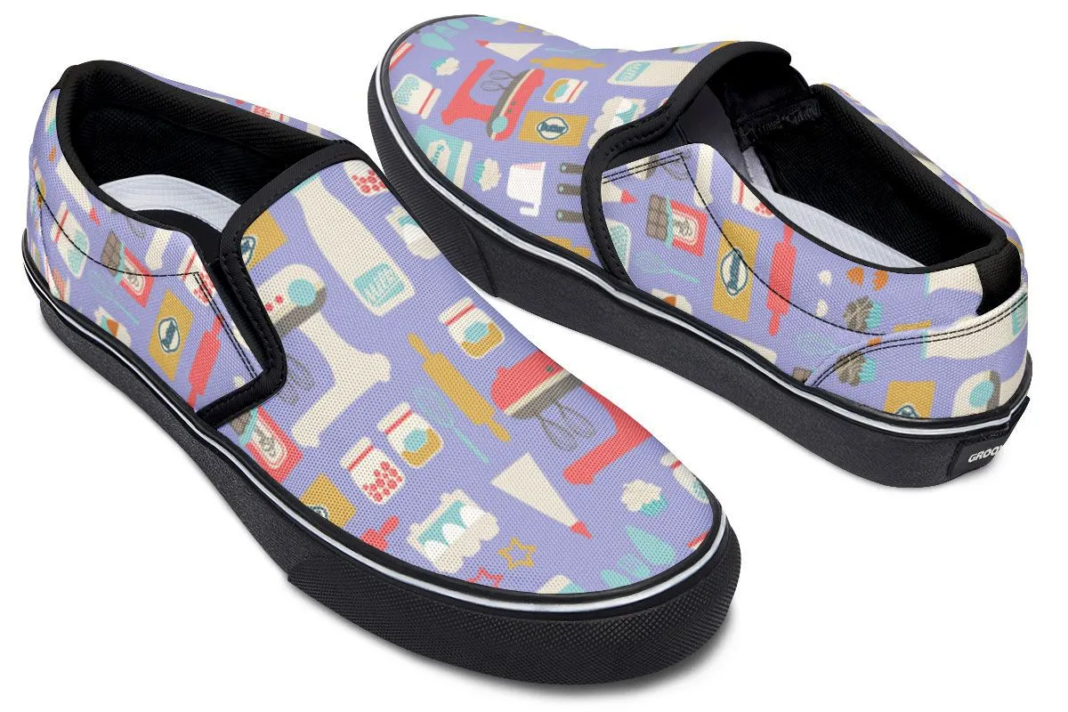 Baking Pattern Slip-On Shoes