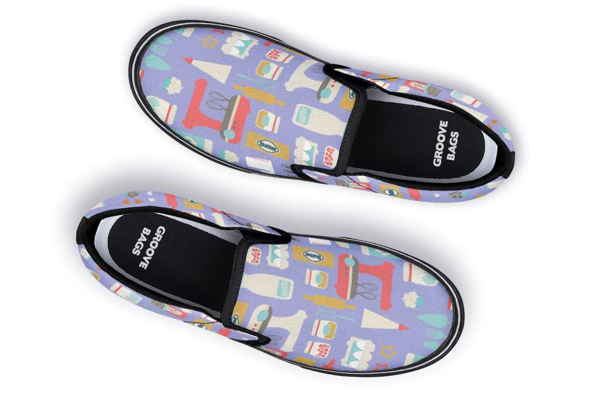 Baking Pattern Slip-On Shoes