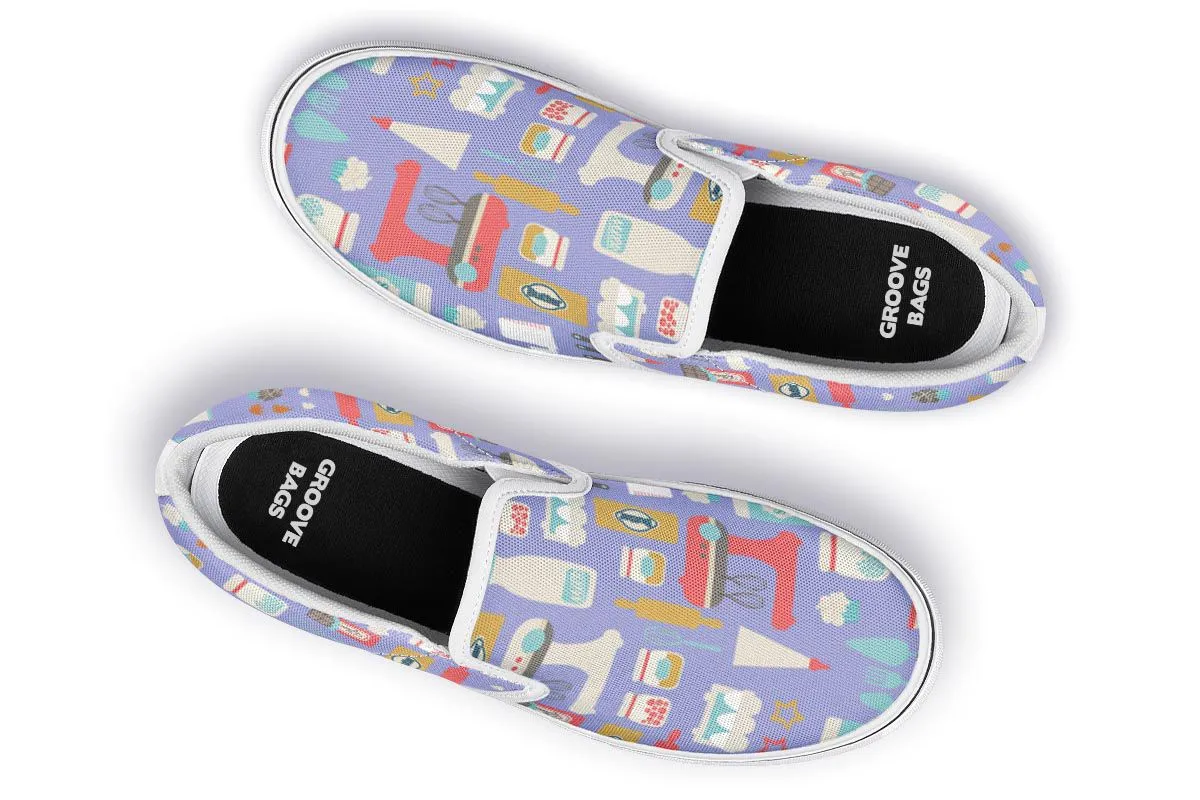 Baking Pattern Slip-On Shoes