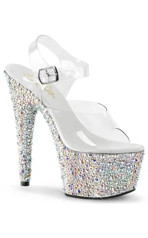 BEJEWELED-708MS Clear Rhinestone Heels