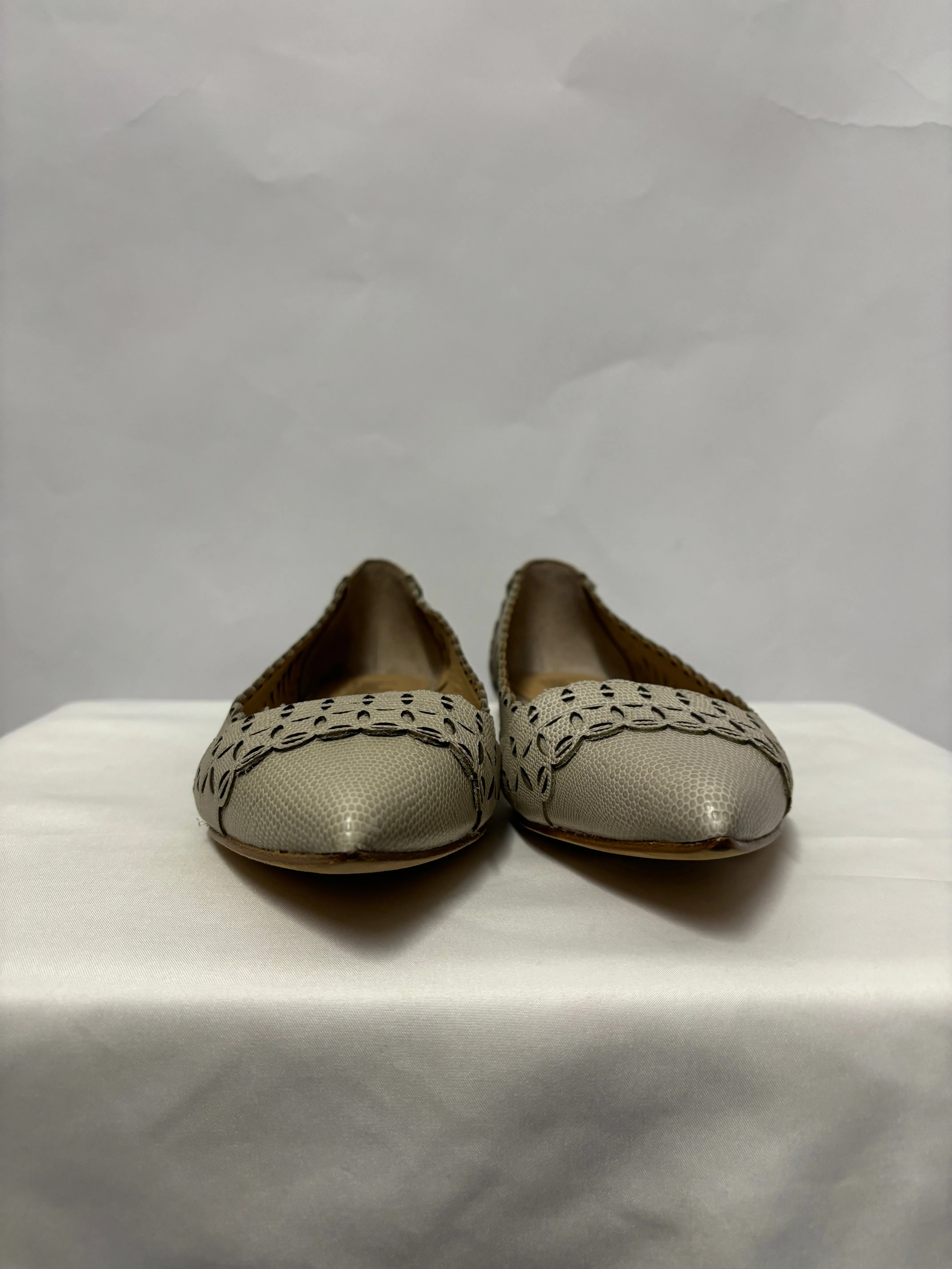 Belle Sigerson Morrison Grey Leather Slip On Flats 9.5