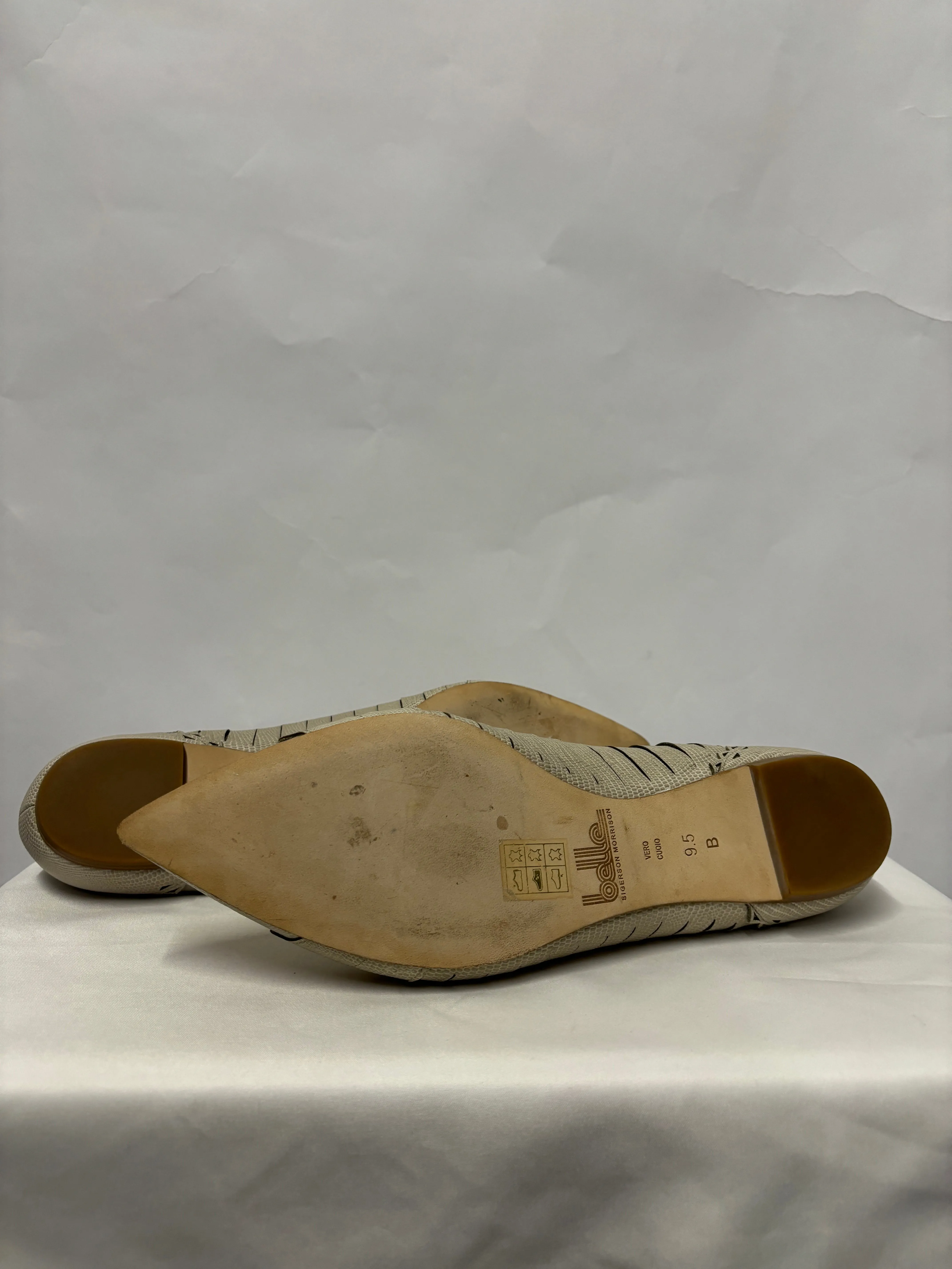 Belle Sigerson Morrison Grey Leather Slip On Flats 9.5