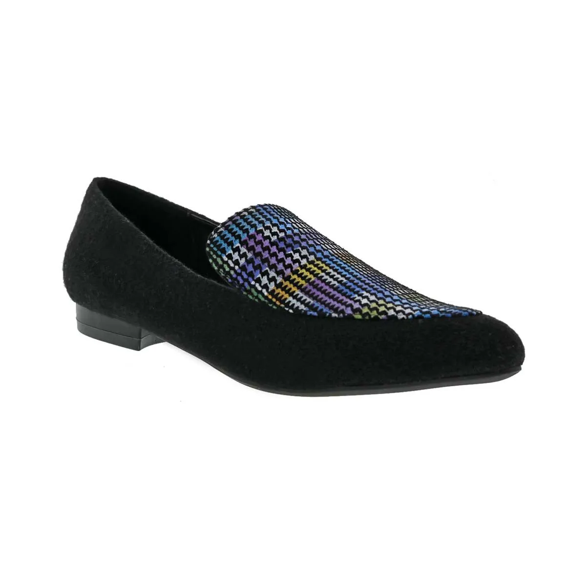 Bellini Ferris Women Flat Slip-on Shoe's In Black Mutli Wool