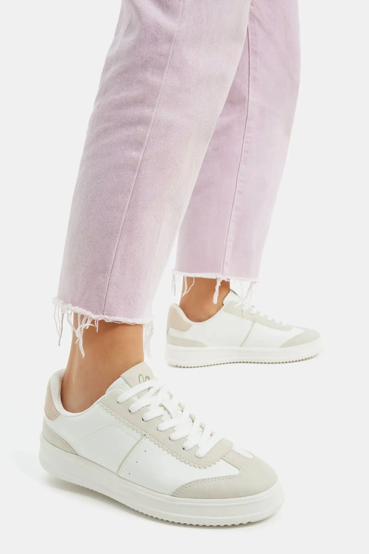 Bershka Women's Retro Contrast Sneakers