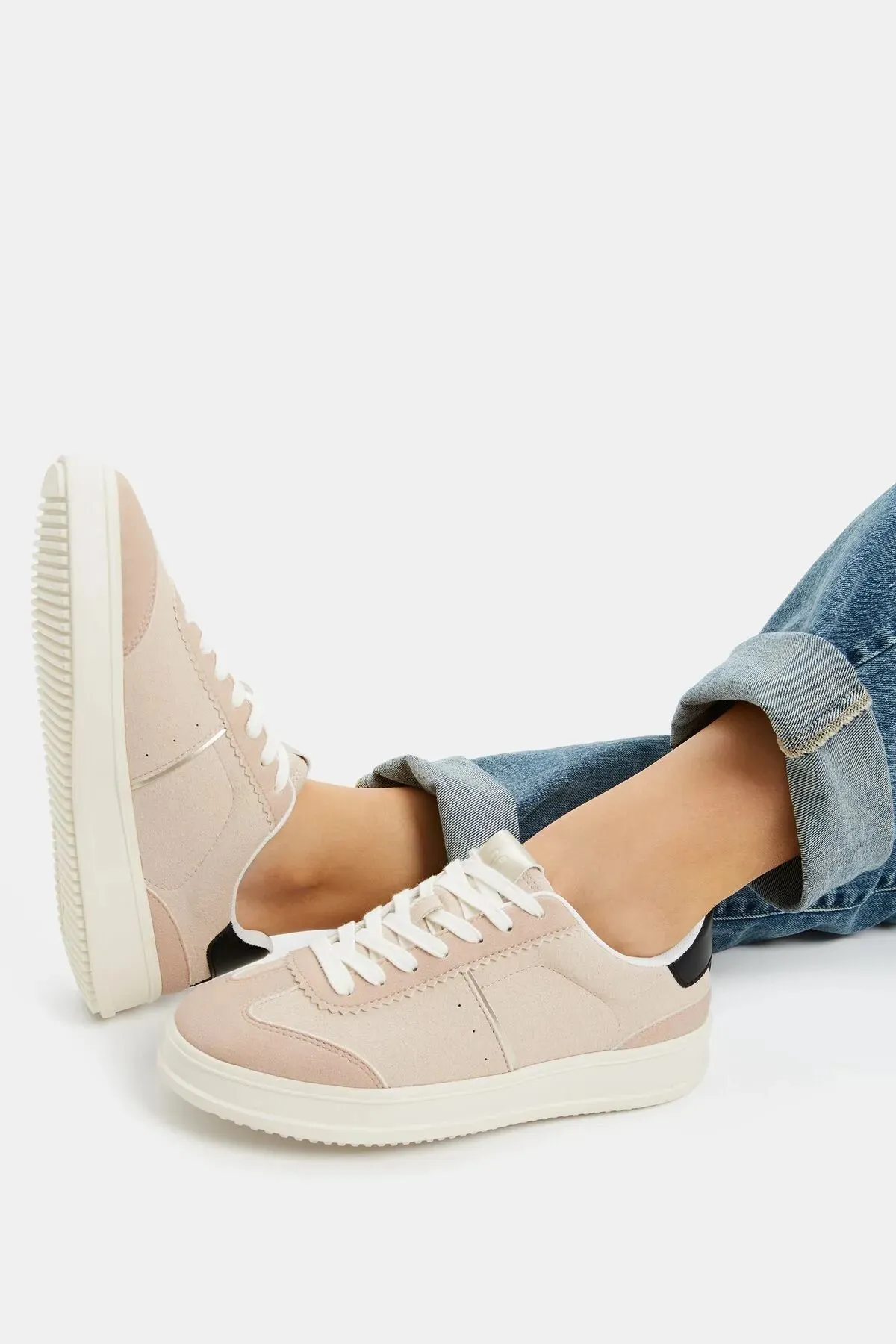 Bershka Women's Retro Contrast Sneakers