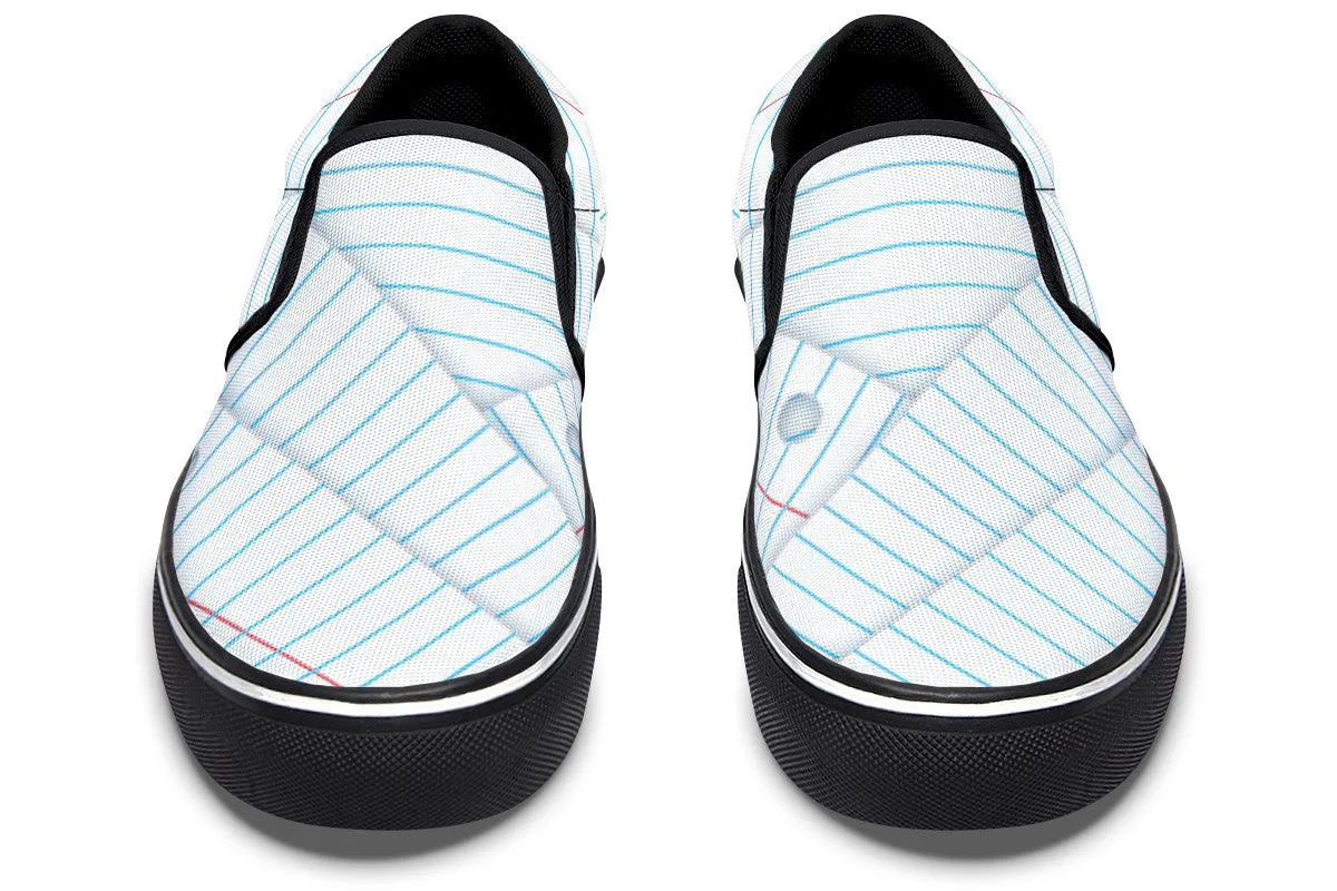 Binder Paper Slip-On Shoes