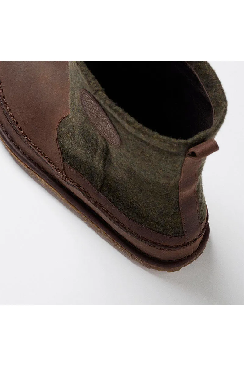 Birkenstock x Filson | Lahti Wool/Oiled Leather | Roast/Forest Green