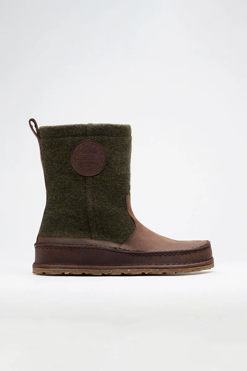 Birkenstock x Filson | Lahti Wool/Oiled Leather | Roast/Forest Green