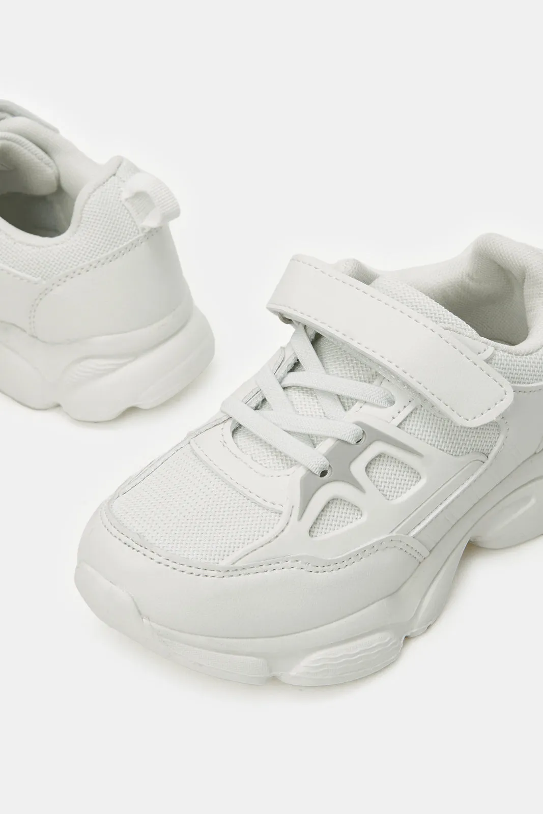 Boys White Chunky Sneaker