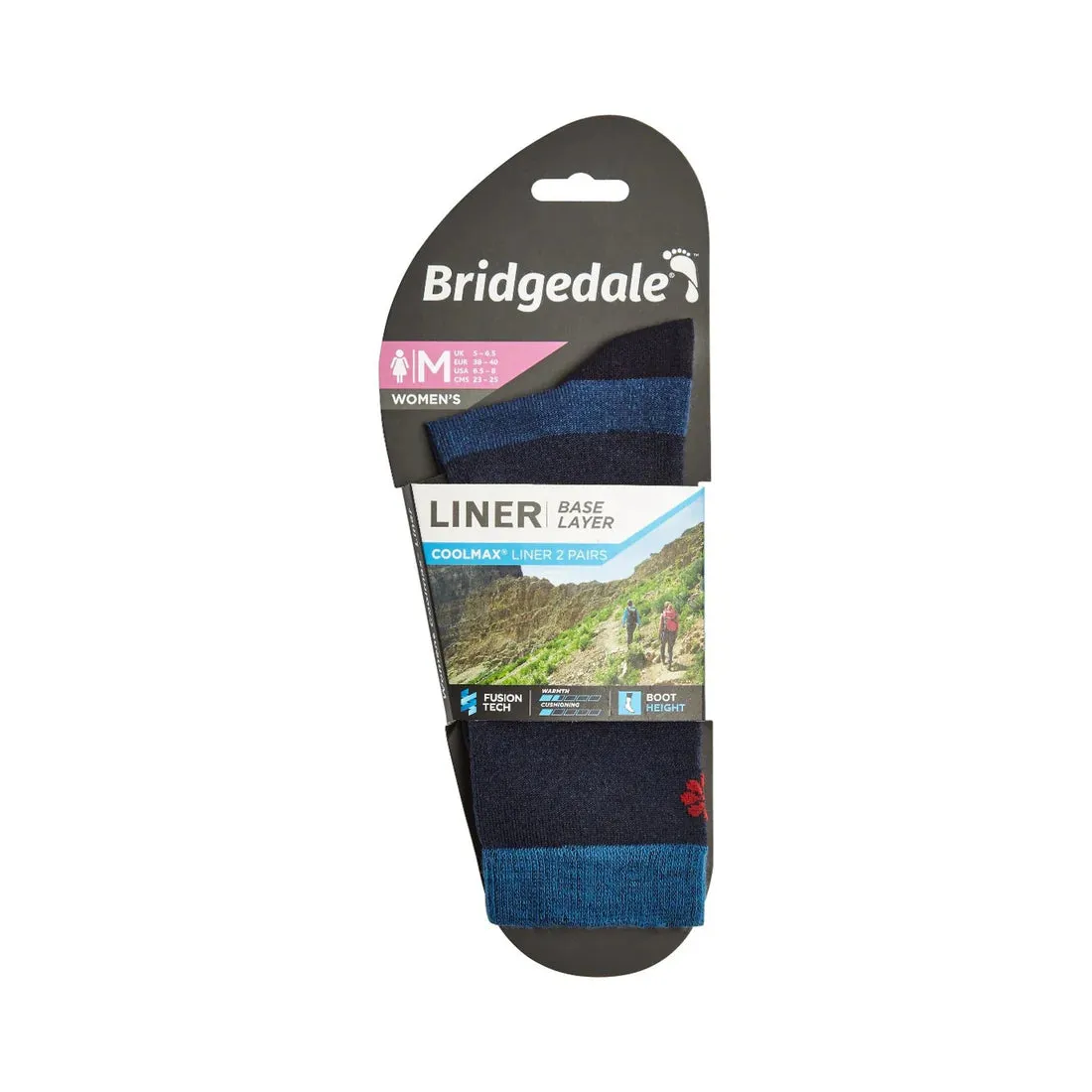 Bridgedale Ladies Coolmax Liner 2 Pairs