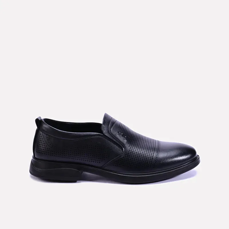 Camden Black Slip On Perforated Dress Shoes 0111287