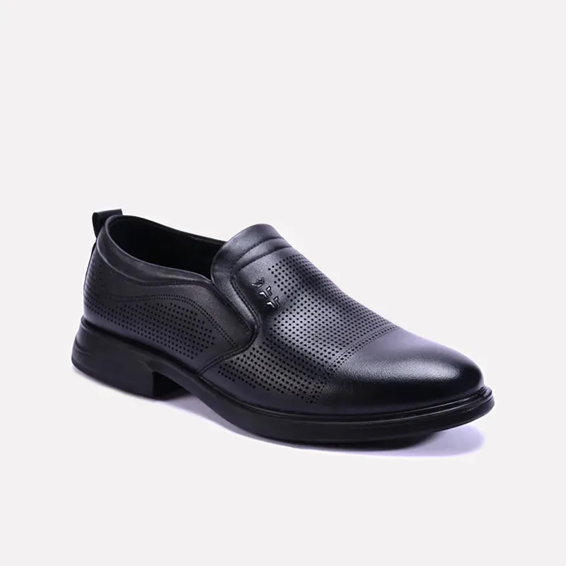 Camden Black Slip On Perforated Dress Shoes 0111287