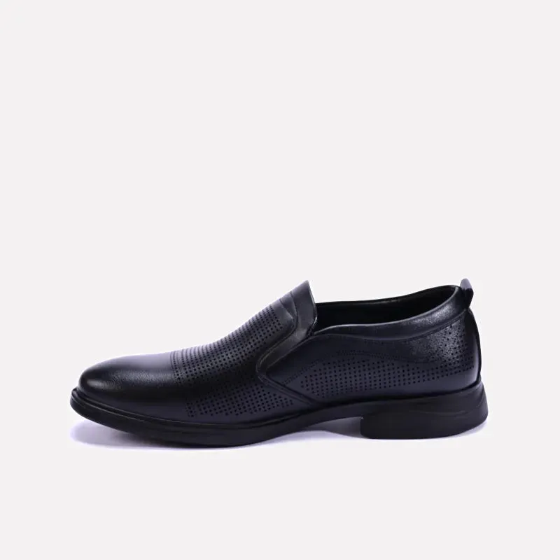 Camden Black Slip On Perforated Dress Shoes 0111287