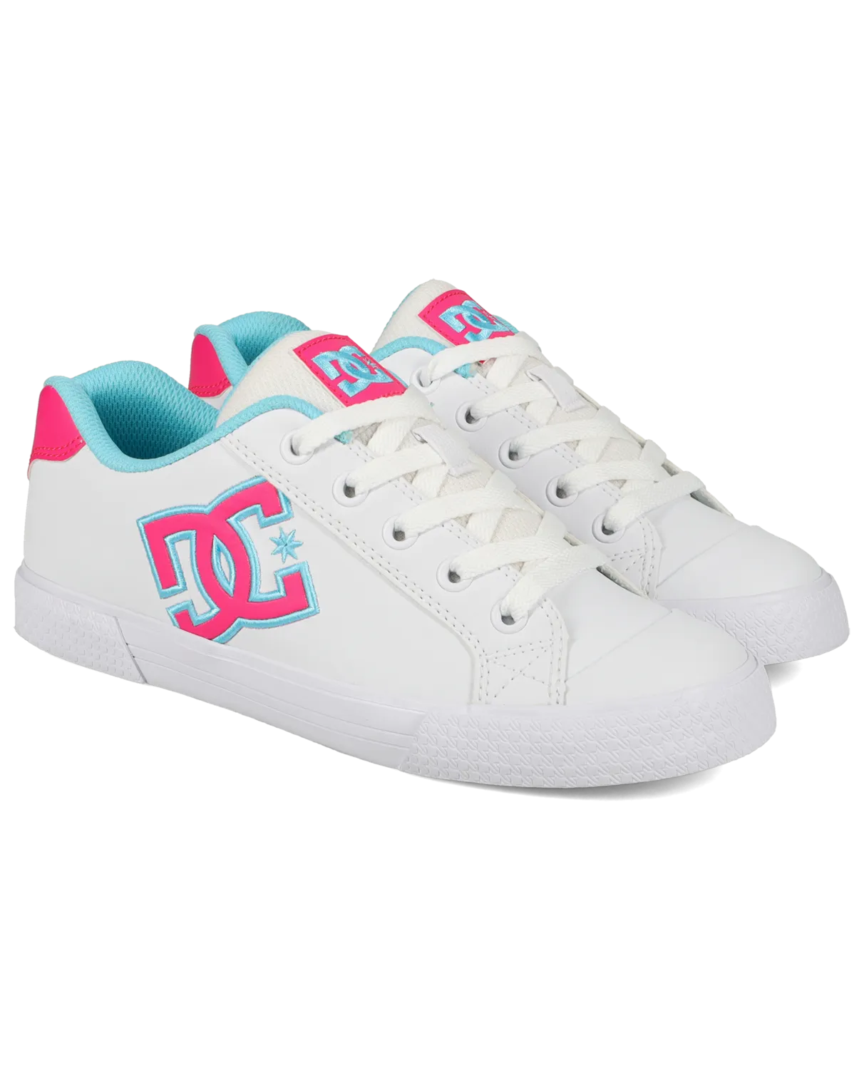 Chelsea Shoes in White, Crazy Pink & Blue