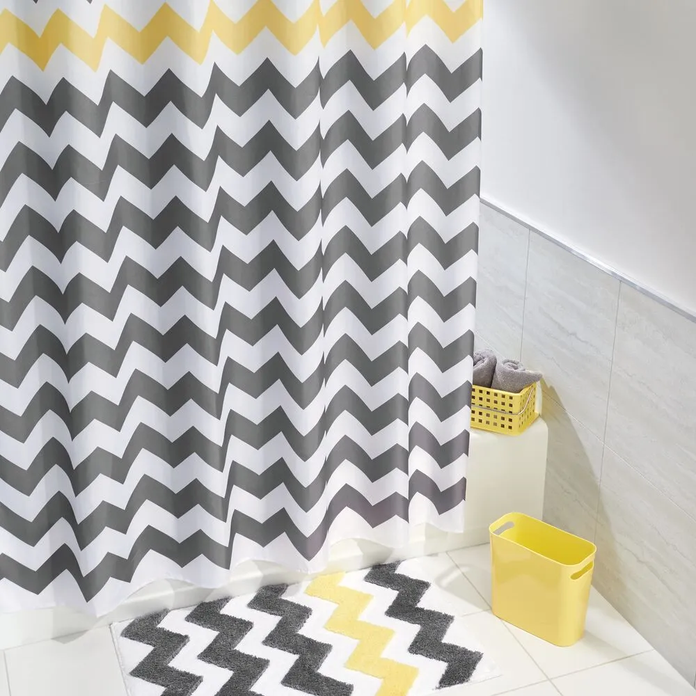 Chevron Rug 34 x 21 Gray/Yellow