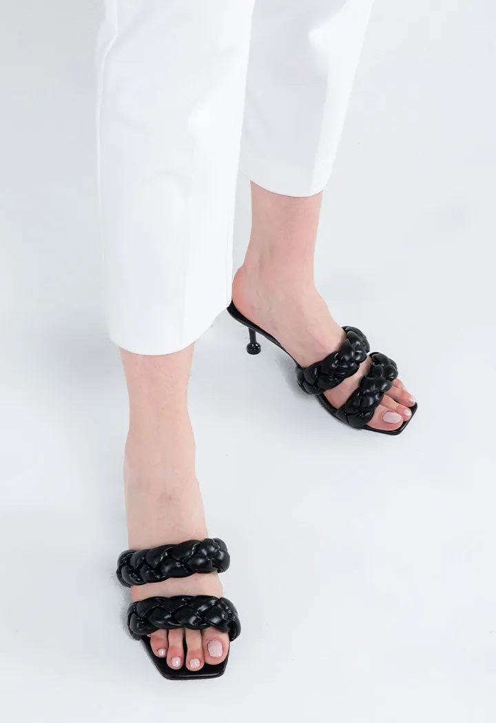 Choice Braided Double Strap Slip On Black