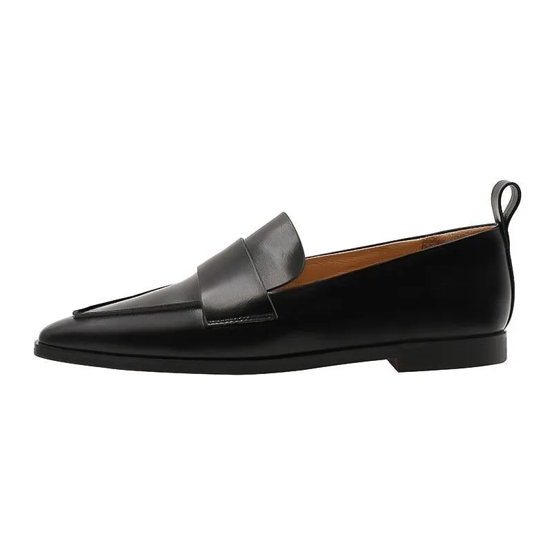 Classic Slip-on Genuine Leather Walking Flat Shoes