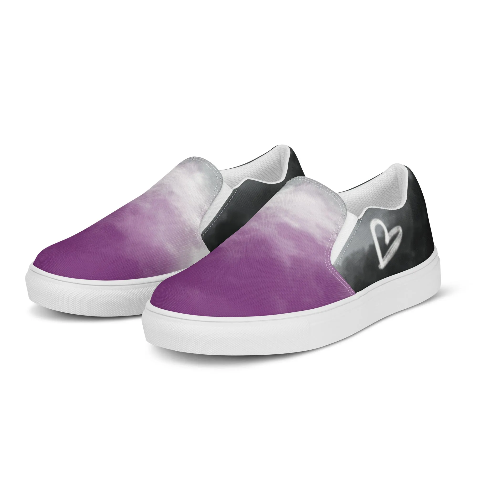 Cloudy Asexual Slip-on Canvas Shoes (Fem Sizing)