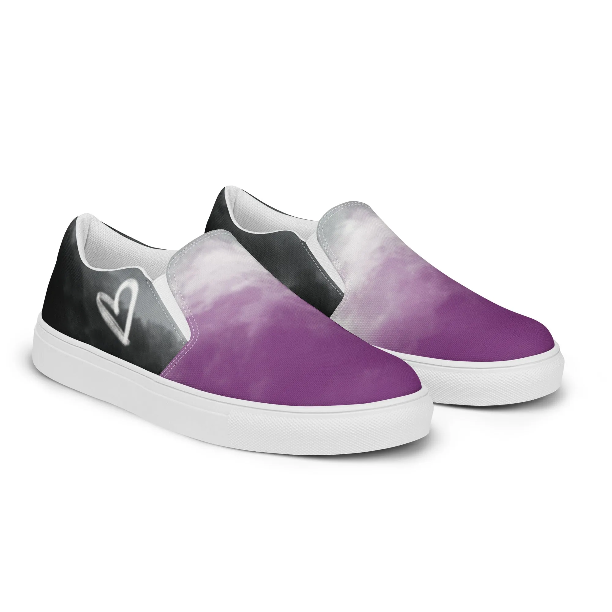 Cloudy Asexual Slip-on Canvas Shoes (Fem Sizing)