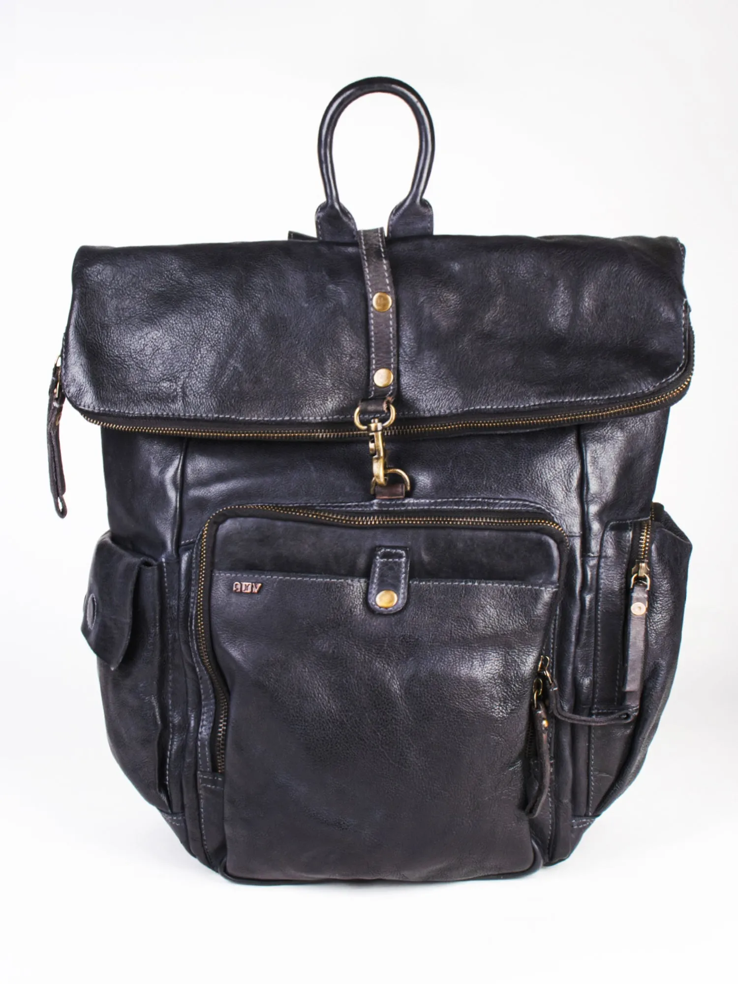 Cognac Leather Backpack By Art N Vintage