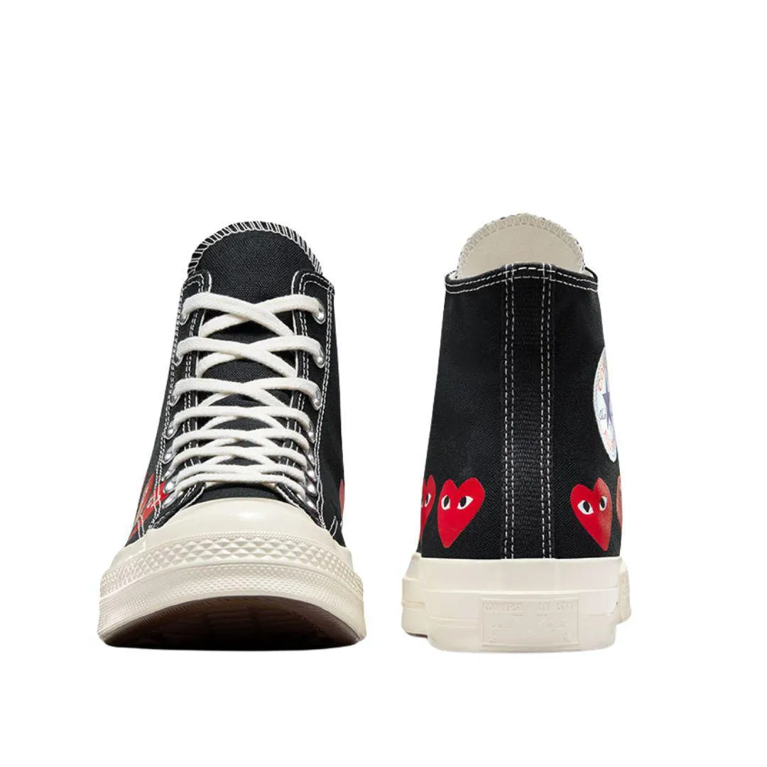 COMME DES GARÇONS CHUCK TAYLOR ALL STAR MULTI HEART CONVERSE BLACK