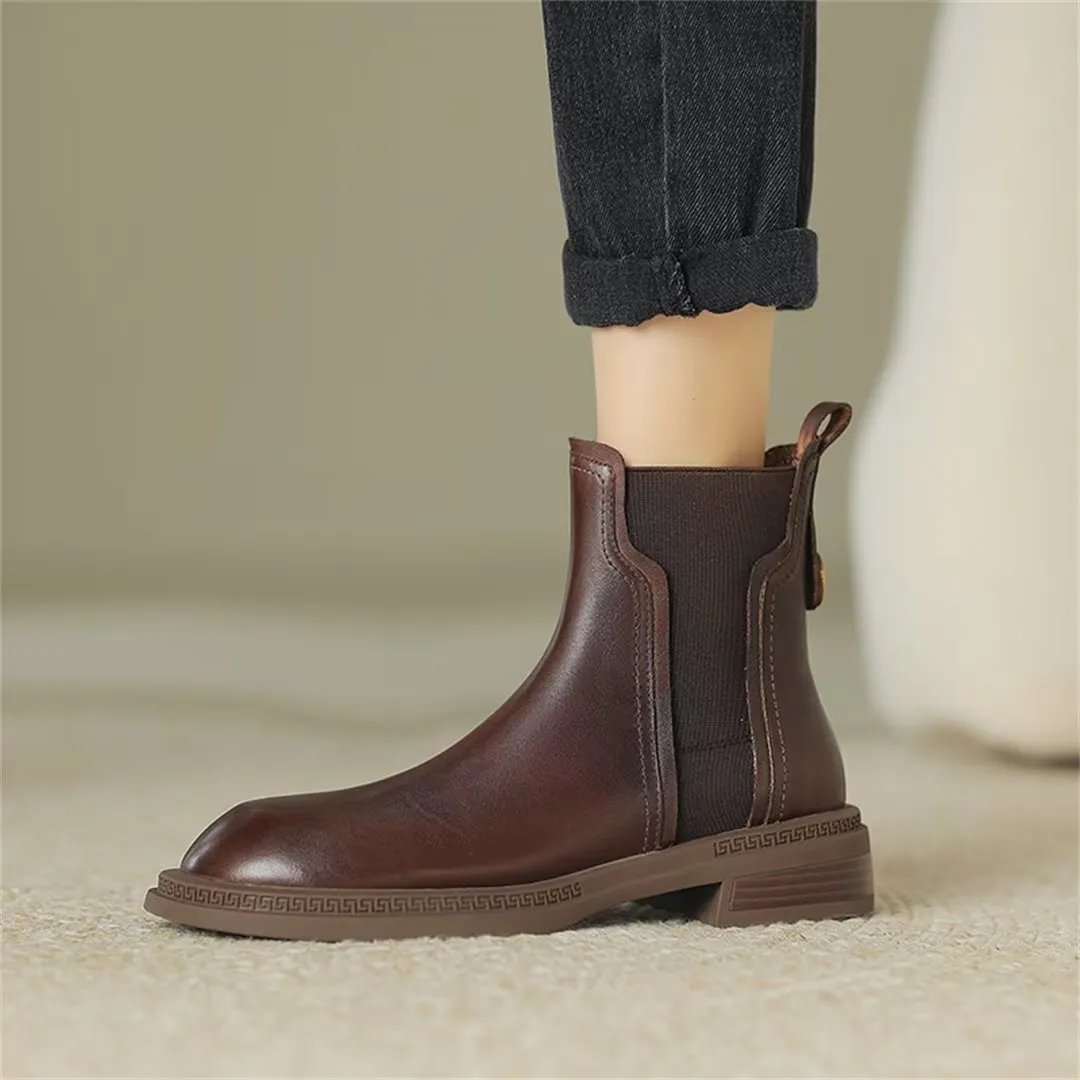 Contemporary Chic Slip-On Dress Boots