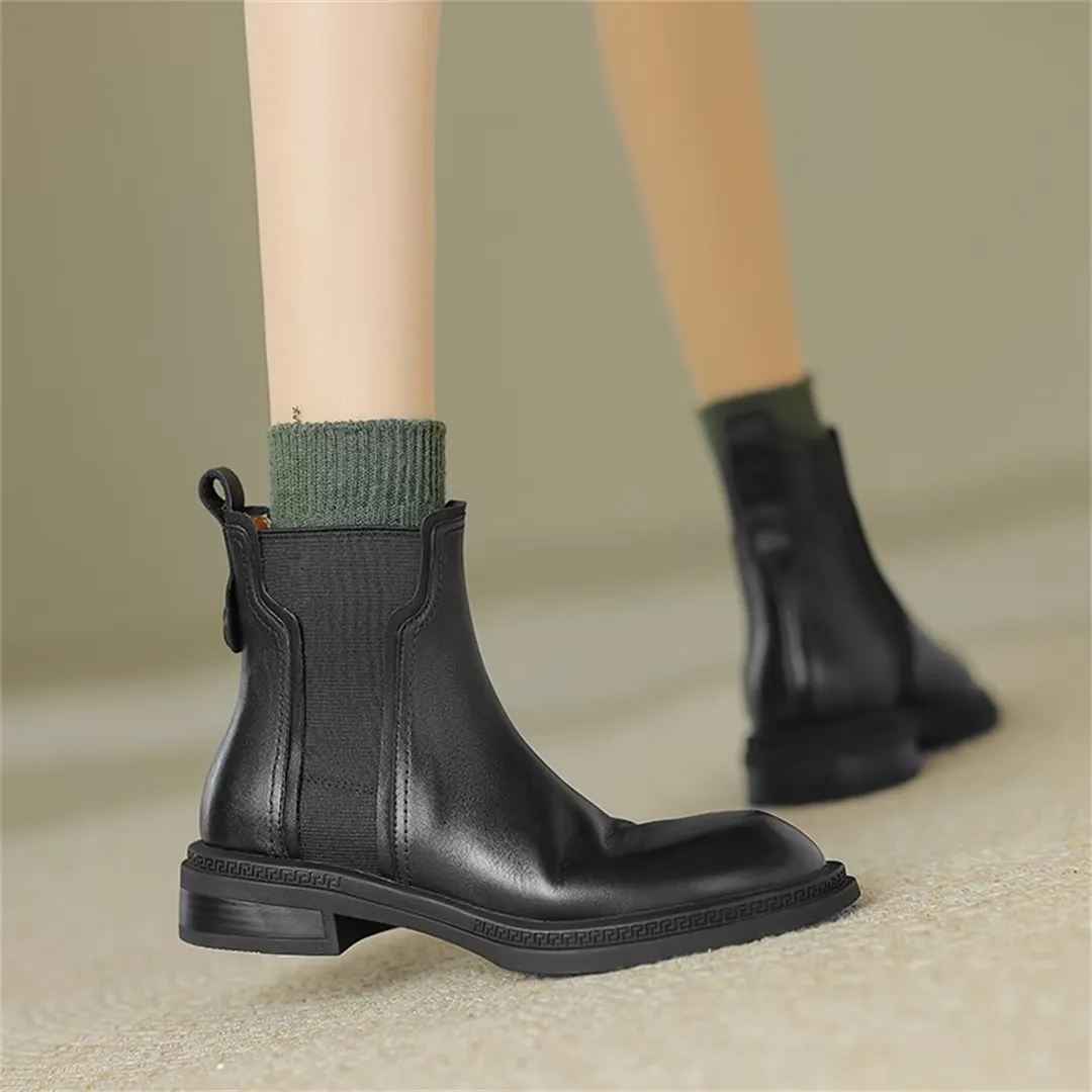 Contemporary Chic Slip-On Dress Boots