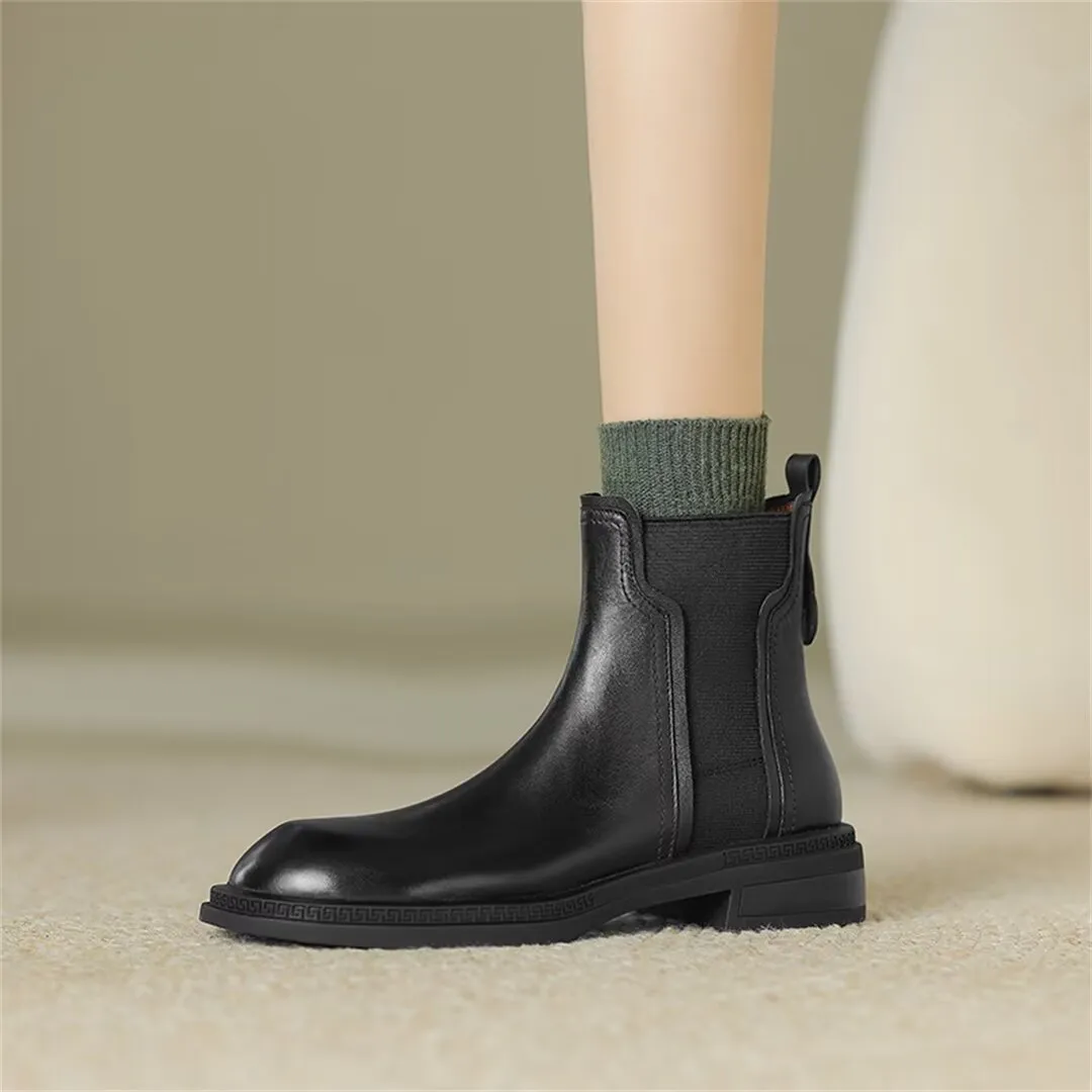 Contemporary Chic Slip-On Dress Boots