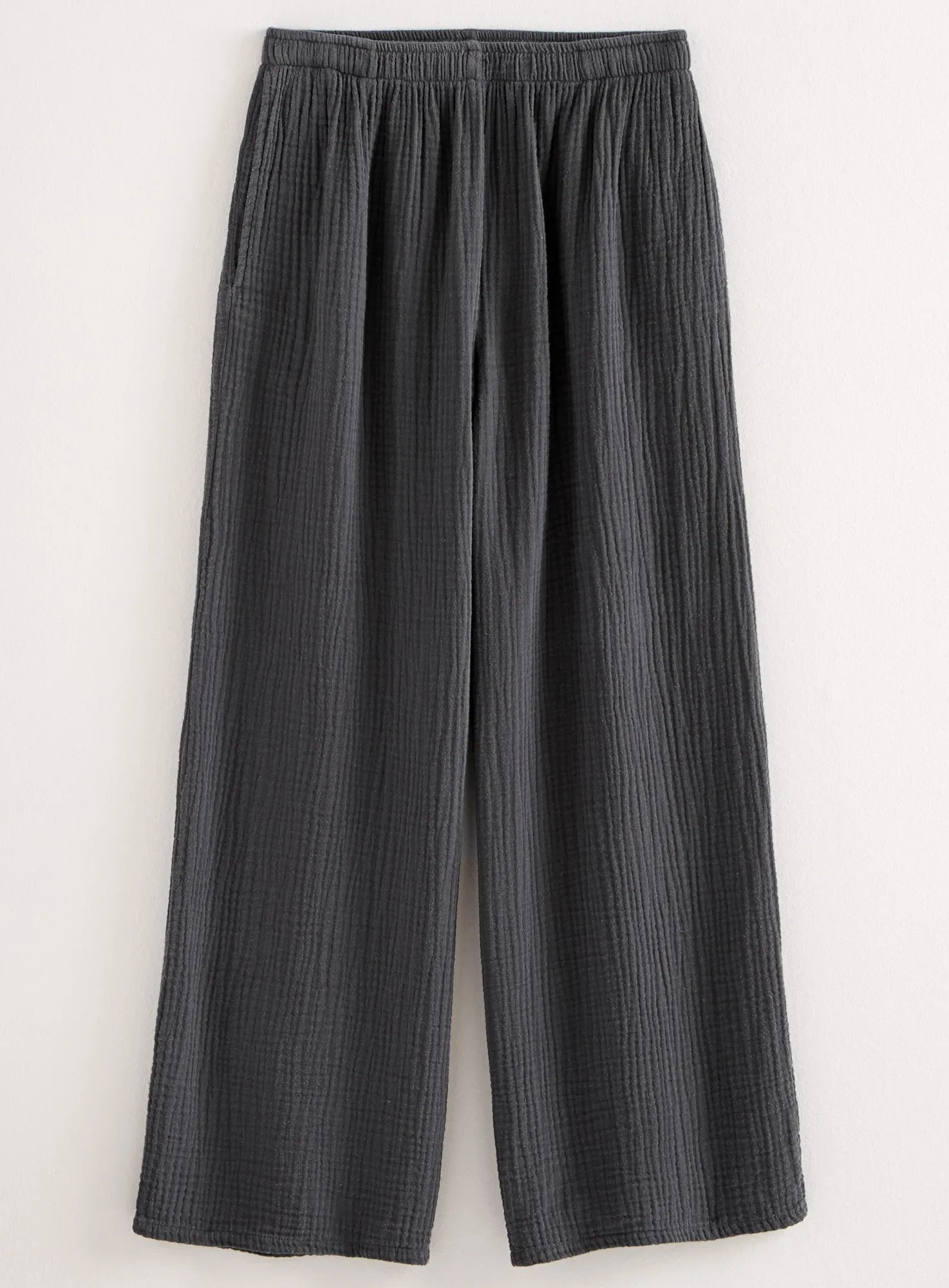 Cotton Ripple Wide-leg Pants FINAL SALE (No Returns)