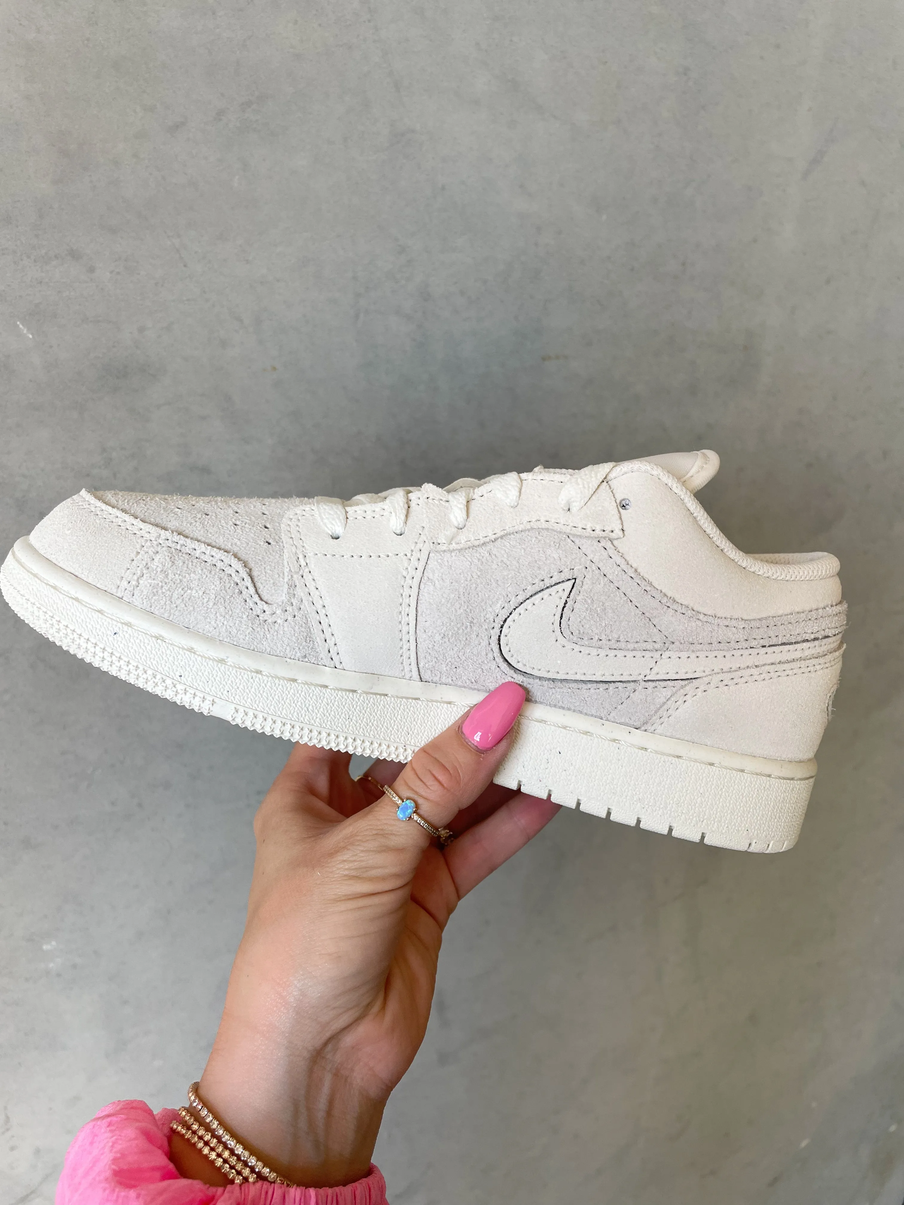 Cream Neutral Swarovski Women’s Air Jordan Retro 1 Low OG Shoes