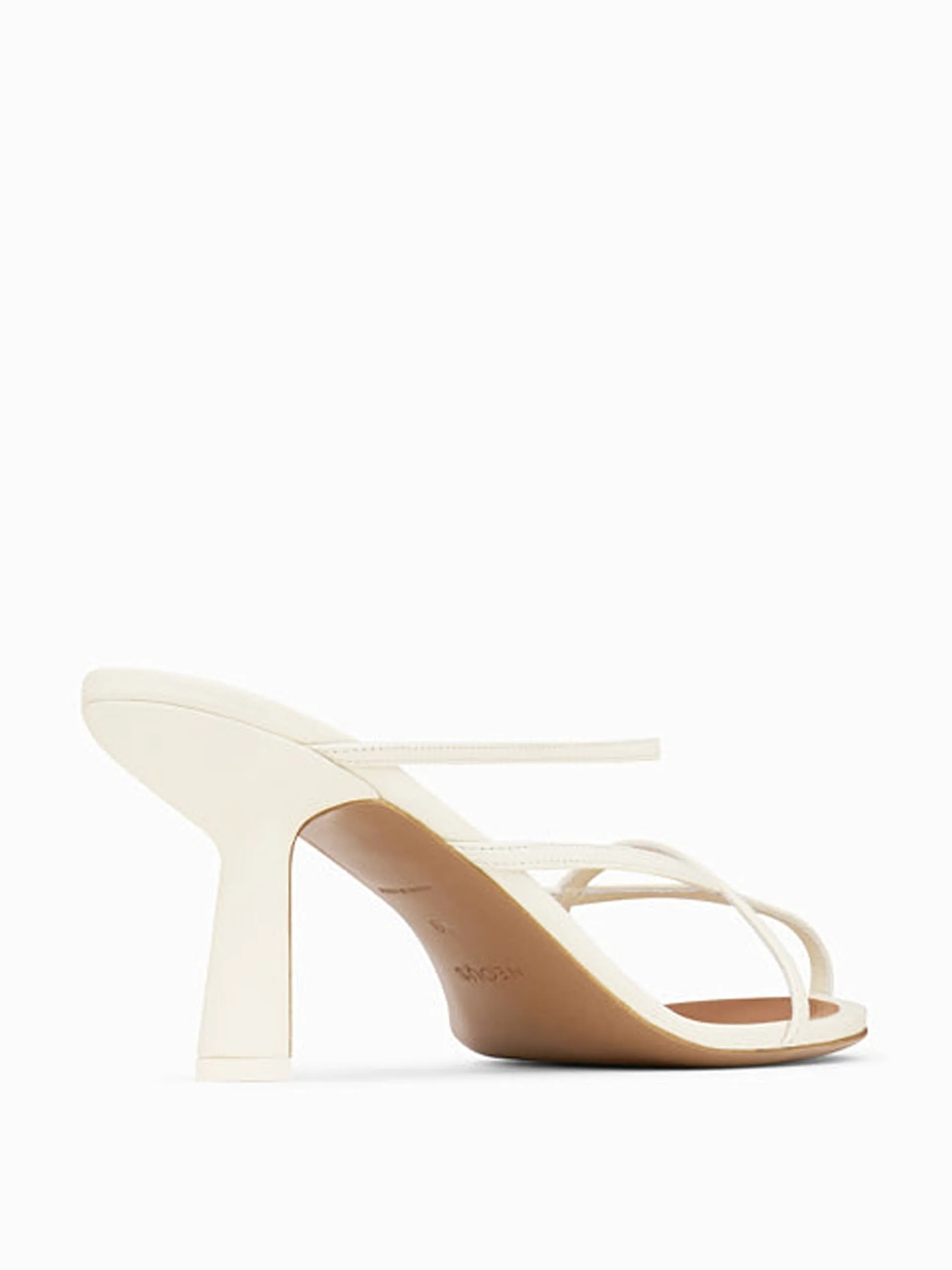 Cream Pherka slip-on sandals