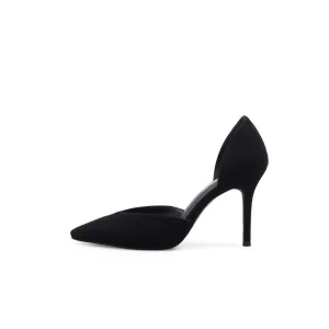 Cut-Out Leather Stiletto Pumps